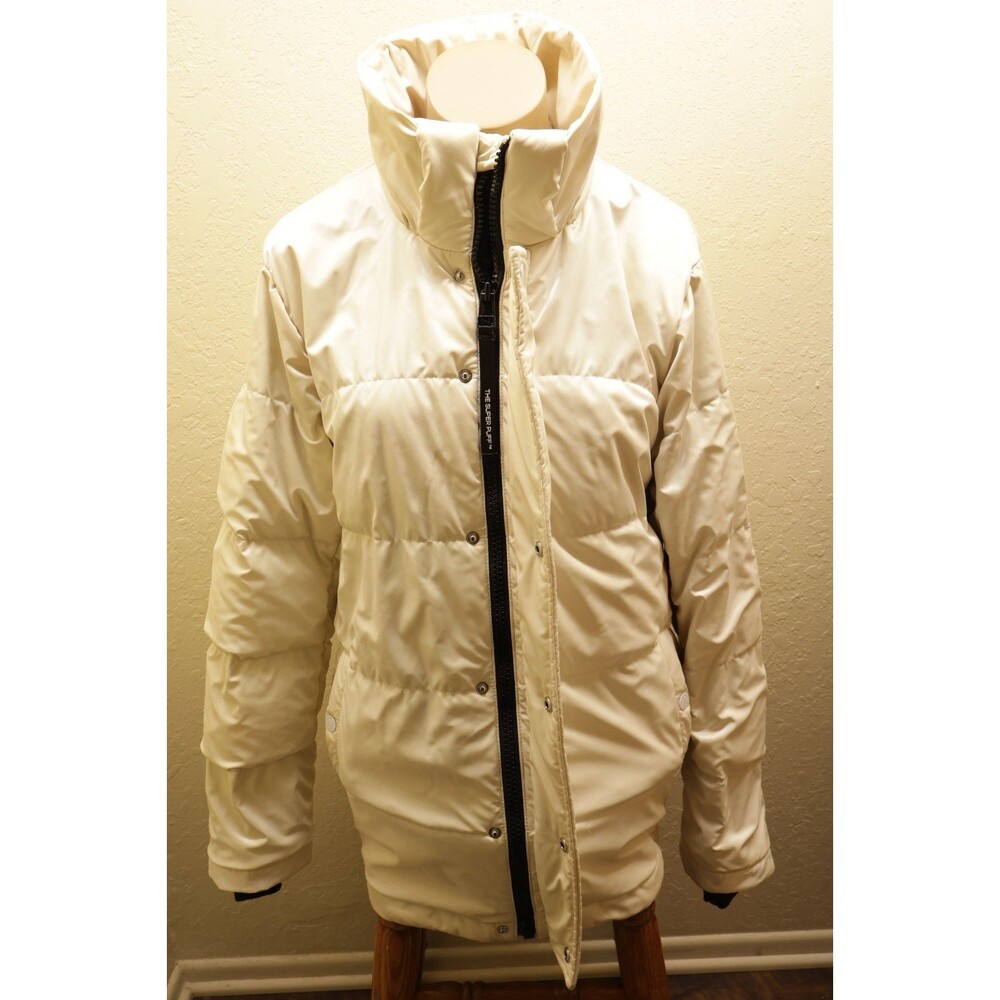 Aritzia Super World The Super Puff Jacket 2XS Off White Down Coat NO HOOD Flaw